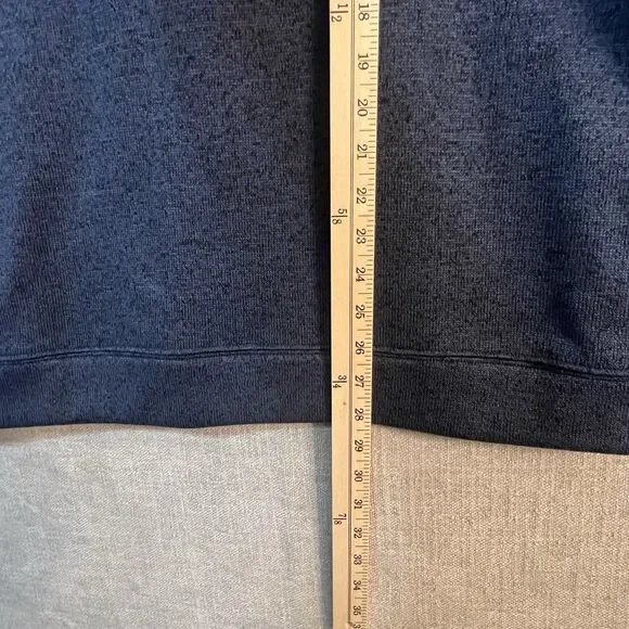 Hawke and Co 1/4 Zip Dynamic Sport Fiber HSW2565 Pullover Mens L Mock Neck Blue - Picture 7 of 9